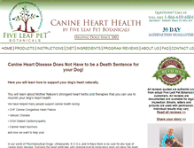 Tablet Screenshot of caninehearthealth.com